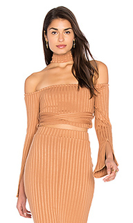 High neck wrap around top - Lavish Alice