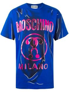 футболка с принтом-обманкой Moschino