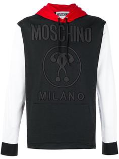 толстовка с капюшоном и поплиновыми рукавами Moschino