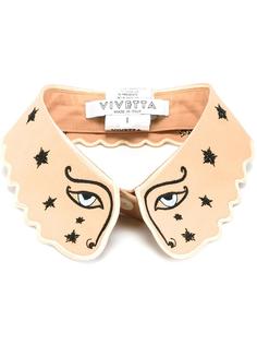 eye embroidered collar Vivetta