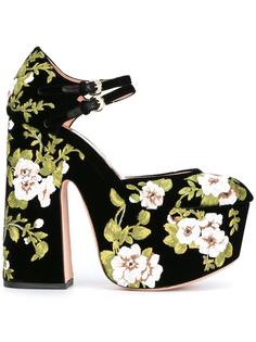 floral embroidery pumps Rochas