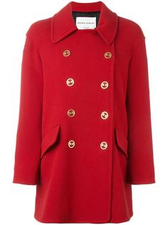 logo buttons double-breasted coat Sonia Rykiel