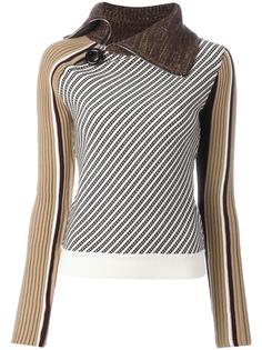 zipped neck striped jumper Carven
