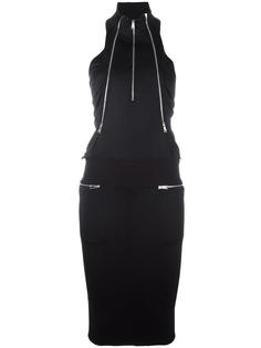 zipped detailing fitted dress Paco Rabanne