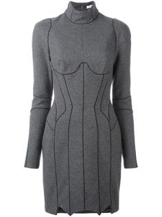 узкое платье с панельным дизайном Mugler