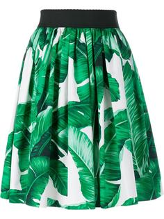 юбка с принтом банановых листьев Dolce &amp; Gabbana