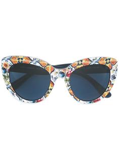 солнцезащитные очки с принтом Majolica Dolce &amp; Gabbana