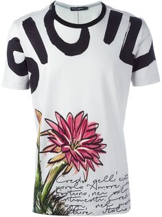 футболка с цветочным принтом Dolce &amp; Gabbana