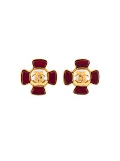 CC gripoix clip-on earrings Chanel Vintage