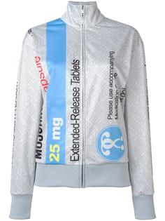 спортивная куртка с принтом 'pill packet' Moschino