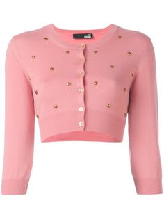укороченный кардиган с заклепками Love Moschino