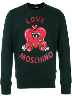 толстовка с принтом сердца Love Moschino