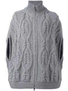 cable knit zipped jacket Fay