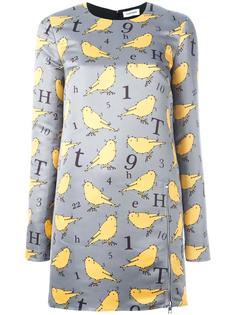 bird print dress Au Jour Le Jour