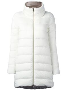 high neck zipped coat Herno