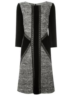 платье с твидовыми панелями Alberta Ferretti