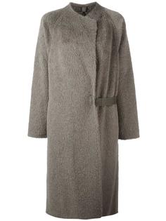 пушистое длинное пальто Helmut Lang