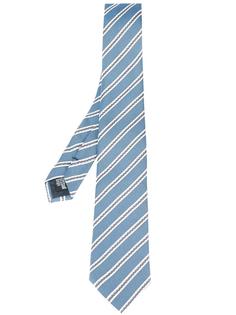 галстук с полосатым принтом Armani Collezioni
