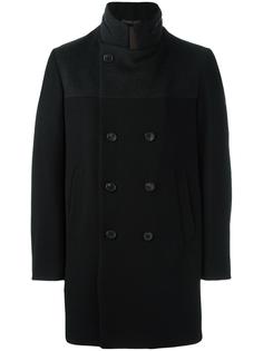 notched lapel boxy coat Armani Collezioni