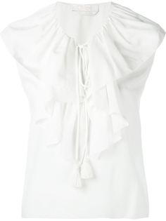блузка с воротником с оборками Chloé