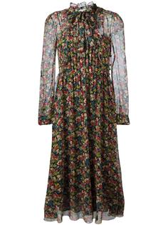 длинное платье с цветочным принтом Red Valentino