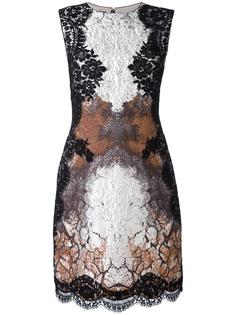 фактурное платье с кружевной отделкой Alberta Ferretti
