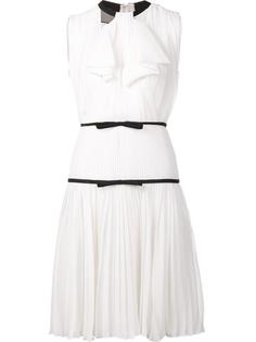 bow detail pleated dress Giambattista Valli