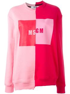 logo colour block sweatshirt MSGM