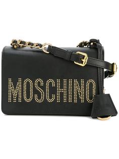 сумка через плечо с логотипом и заклепками Moschino