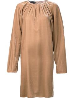 flare sleeve ruched dress Rochas