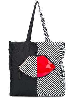 printed foldaway shopping bag Lulu Guinness