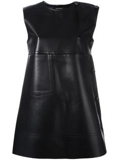 leather effect shift dress Cédric Charlier