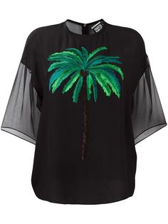 palm-tree embroidered top Fausto Puglisi