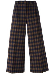 checked cropped trousers  Odeeh