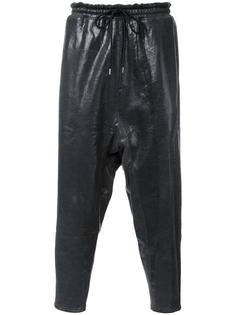 укороченные спортивные брюки с вощеным покрытием Miharayasuhiro