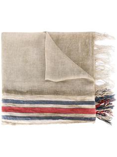 шарф с полосками и необработанными краями Faliero Sarti