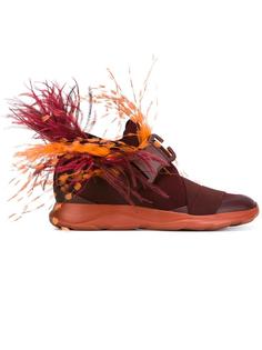feather embellished sneakers Christopher Kane