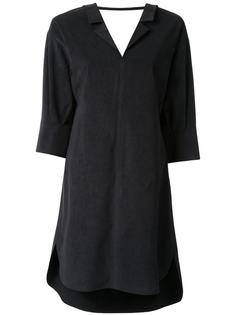 notched lapel dress Miharayasuhiro