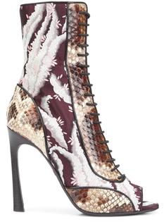 snakeskin effect contrast boots Giambattista Valli