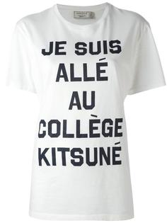 футболка с принтом надписи Maison Kitsuné