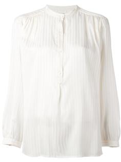 tonal stripe collarless shirt Masscob