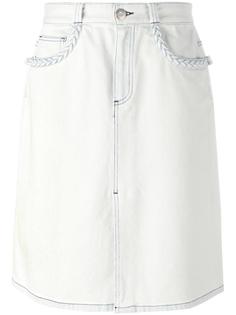 джинсовая юбка со шлицей спереди See By Chloé