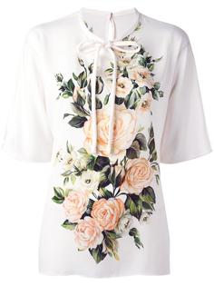 блузка с рисунком 'Rose' Dolce &amp; Gabbana