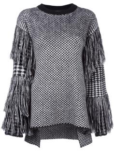 fringed checked jumper Ports 1961