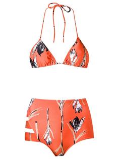 printed triangle bikini set Giuliana Romanno