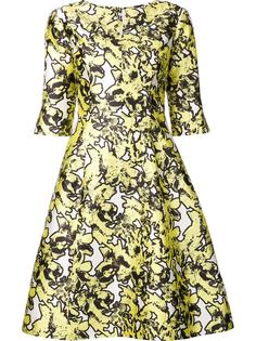 abstract floral print dress Oscar de la Renta