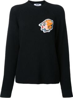 джемпер с нашивкой лица MSGM