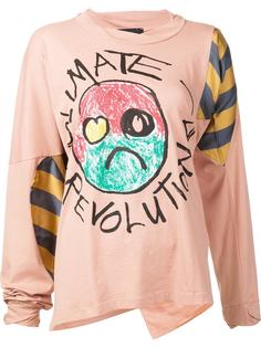 'Climate Revolution' draped shoulder T-shirt Vivienne Westwood Anglomania