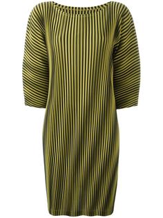 полосатое плиссированное платье Pleats Please By Issey Miyake