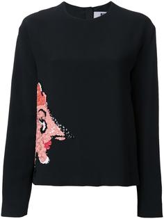 блузка с лицом из пайеток MSGM